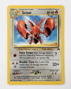 Scizor 29/75 Neo Discovery Rare 2001 Unlimited Stage 1 80 HP Pokemon TCG Card - Image 1