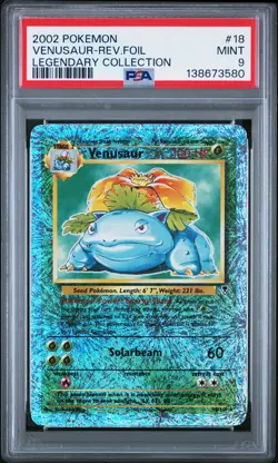 2002 Pokemon Venusaur Reverse Holo Legendary Collection #18 Mint PSA 9 - Image 1
