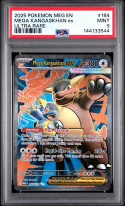 2025 POKEMON MEG EN-MEGA EVOLUTION ULTRA RARE #164 MEGA KANGASKHAN EX PSA 9 - Image 1