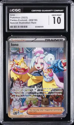 2023 POKEMON PALDEA EVOLVED SPECIAL ILLUSTRATION RARE #269/193 IONO CGC 10 - Image 1