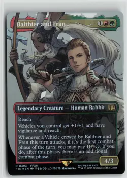 Balthier and Fran (0393) (Borderless) R FINAL FANTASY 393 NM - Image 1