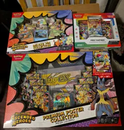 Pokemon Ascended Heroes 3-Box Collection Bundle - Mega Lucario + Starters - Image 1