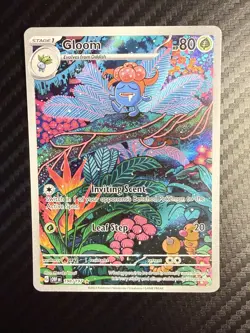 Pokemon Gloom 198/197 SV03 Obsidian Flames Full Art Holo Illustration Rare - Image 3