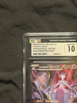 Pokemon Team Rocket's Mewtwo ex Sv10: Destined Rivals 231/182 CGC 10 280 HP - Image 3