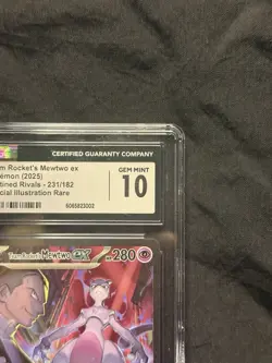 Pokemon Team Rocket's Mewtwo ex Sv10: Destined Rivals 231/182 CGC 10 280 HP - Image 4