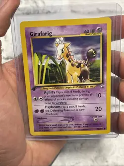 Pokemon TCG - GIRAFARIG - 58/111 - 1ST EDITION - NEO GENESIS 2000 VINTAGE NM - Image 1
