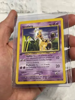 Pokemon TCG - GIRAFARIG - 58/111 - 1ST EDITION - NEO GENESIS 2000 VINTAGE NM - Image 2