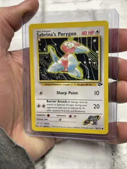 Sabrina's Porygon 98/132 Unlimited Pokemon Gym Challenge Vintage Nintendo NM/MT - Image 2