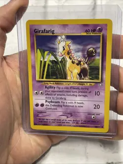 Pokemon Girafarig 58/111 Neo Genesis Unlimited NM Near Mint Vintage Vtg Pokemon - Image 1