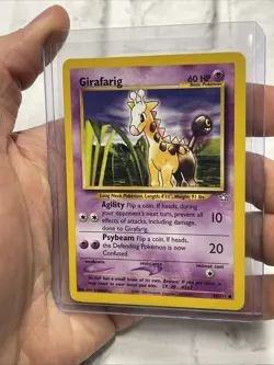 Pokemon Girafarig 58/111 Neo Genesis Unlimited NM Near Mint Vintage Vtg Pokemon - Image 2