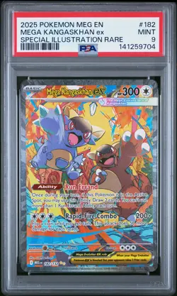 2025 POKEMON MEGA EVOLUTION SPECIAL ILLUSTRATION RARE MEGA KANGASKHAN EX PSA 9 - Image 1