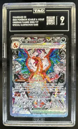 2023 Pokemon SV Obsidian Flames - OBF EN Charizard ex #223/197 TAG 9 - Image 1