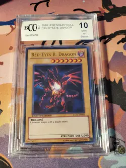 Red-Eyes B. Dragon Yugioh 2010 Legendary Collection BccG 10 Mint - Image 1