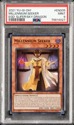 2021 YU-GI-OH! EGYPTIAN GOD DECK: SLIFER THE SKY DRAGON MILLENNIUM SEEKER PSA 9 - Image 1