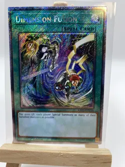 Dimension Fusion Platinum Secret Rare RA03-EN136 Quarter Century Bonanza Yugioh - Image 1