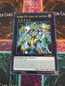 Yugioh Number S39: Utopia the Lightning LCKC-EN087 Secret Rare 1st Edition NM - Image 1