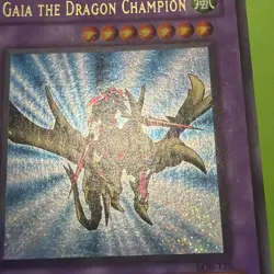Yugioh Gaia The Dragon Champion Lob Ultra Rare Name Misprint Wavy Nm/vlp - Image 2