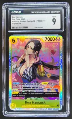 2025 ONE PIECE BOA HANCOCK SUPER RARE PRB02-017 CGC 9 TL3 - Image 1