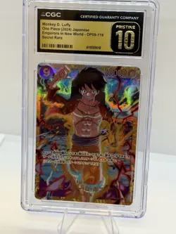 Monkey D. Luffy One Piece CCG Emperors Secret Rare CGC 10 OP09-119 Japanese - Image 1