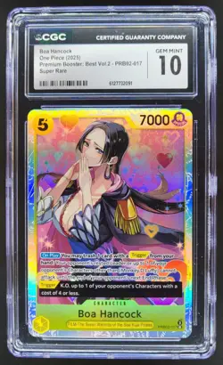 2025 ONE PIECE BOA HANCOCK SUPER RARE PRB02-017 CGC 10 TL3 - Image 1