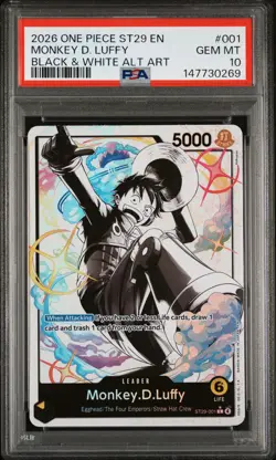 2026 ONE PIECE STARTER DECK ST29-EGGHEAD #001 MONKEY D. LUFFY PSA 10 - Image 1