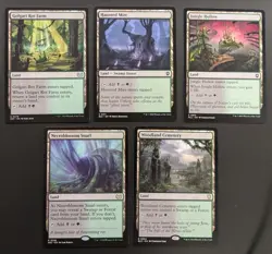MTG Magic Set of 5 Golgari Dual Lands Commander Deck Staples Black Green Mana - Image 1