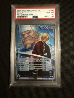 2025 One Piece Legacy of the Master Sanji Alternate Art #OP12-041 PSA 10 - Image 1