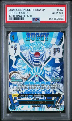2025 ONE PIECE JAPANESE PRB02 ALTERNATE ART #057 CROSS GUILD PSA 10 - Image 1