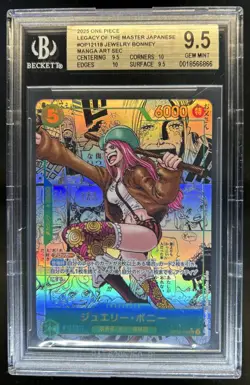 2025 One Piece Legacy of Master JP Jewelry Bonney Manga Art SSP OP12-118 BGS 9.5 - Image 1