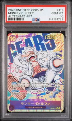 2023 ONE PIECE JPN OP05-AWAKENING OF THE NEW ERA #119 MONKEY D. LUFFY PSA 10 - Image 1