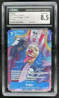 2025 One Piece Buggy SD: Blue Buggy Promo #P-084 CGC 8.5 NM/MT+ - Image 1