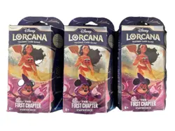 Lot x3 2024 Disney Lorcana TCG First Chapter Amber & Amethyst Starter Deck WSC25 - Image 1