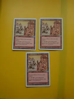 MTG Card. Dwarven Ruins x3 6th Edition as pics - Image 1