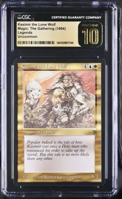 KASIMIR THE LONE WOLF Legends CGC 10 Pristine MTG EDH [Nostalgium] - Image 1