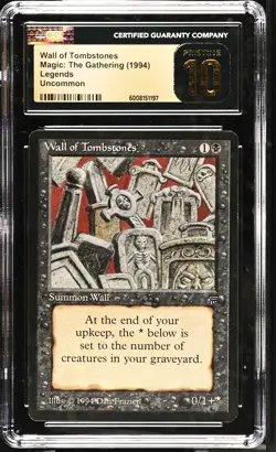 WALL OF TOMBSTONES Legends CGC 10 Pristine MTG [Nostalgium] - Image 1