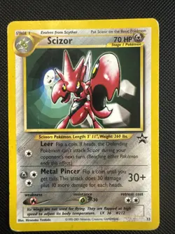 Scizor 33/53 Wotc Black Star Promo Pokemon - Image 1