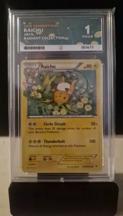 Generation RAICHU RC9 radiant collection 2016 Pokemon ACE grade 1 - Image 1
