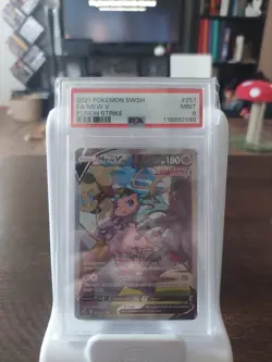 Pokemon 2021 Sword and Shield Fusion Strike Mew V Alt Art 251/264 PSA 9 Mint - Image 2