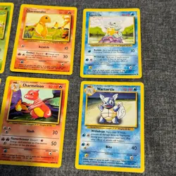Pokemon TCG Base Set Starter Trio Bulbasaur, Charmander, Squirtle + More LP - Image 3