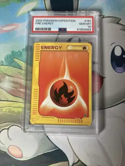 2002 Pokemon Expedition : Fire Energy #161 : PSA 10 (POP 29) - Image 2