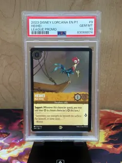 2023 DISNEY LORCANA EN P1-PROMO LEAGUE PROMO #9 HEIHEI - BOAT SNACK PSA 10 - Image 1