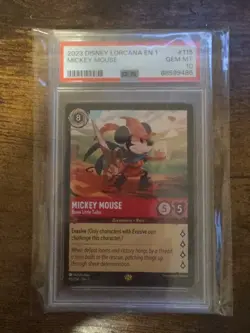 2023 Disney Lorcana EN 1 First Chapter Mickey Mouse Brave Tailor PSA 10 GEM MINT - Image 1