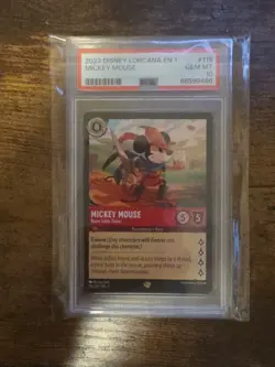 2023 Disney Lorcana EN 1 First Chapter Mickey Mouse Brave Tailor PSA 10 GEM MINT - Image 4
