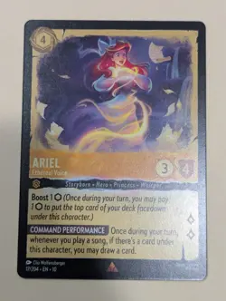 Disney Lorcana Whispers in the Well Ariel-Ethereal Voice 17/204 NM Rare - Image 1