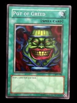 Yu-Gi-Oh! Pot of Greed SYE-040 – Starter Deck Yugi – Vintage Spell Card - Image 1