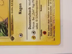 Pikachu German Base Set Pokemon Card Vintage WOTC 58/102 1st edition LP NM - Image 4