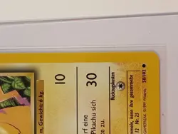 Pikachu German Base Set Pokemon Card Vintage WOTC 58/102 1st edition LP NM - Image 5