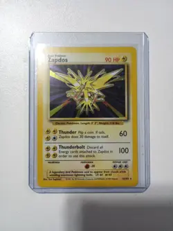 1999 Pokemon TCG Base Set Zapdos Holo Rare Card 16/102 - Image 1