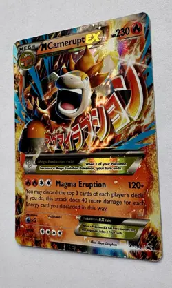 Pokemon TCG Mega M Camerupt EX Standard Size Card XY198 - Holo - Image 4