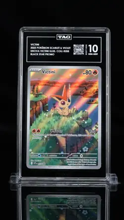 TAG 10 Victini 208 Sv: Scarlet & Violet Promo Cards Holo GEM MINT Black Star USA - Image 3